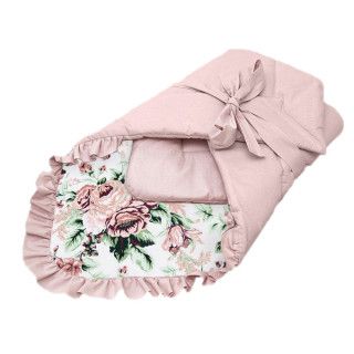 .ROŻEK/BECIK Otulacz Dzikie róże Szałwia