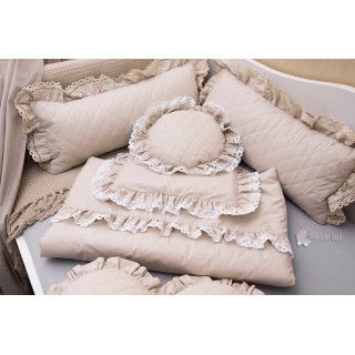 Pościel dla niemowląt i dzieci „Beż z koronką” Vintage