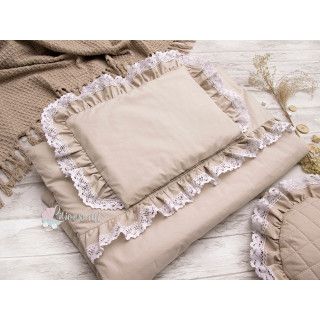 Pościel dla niemowląt i dzieci „Beż z koronką” Vintage 2